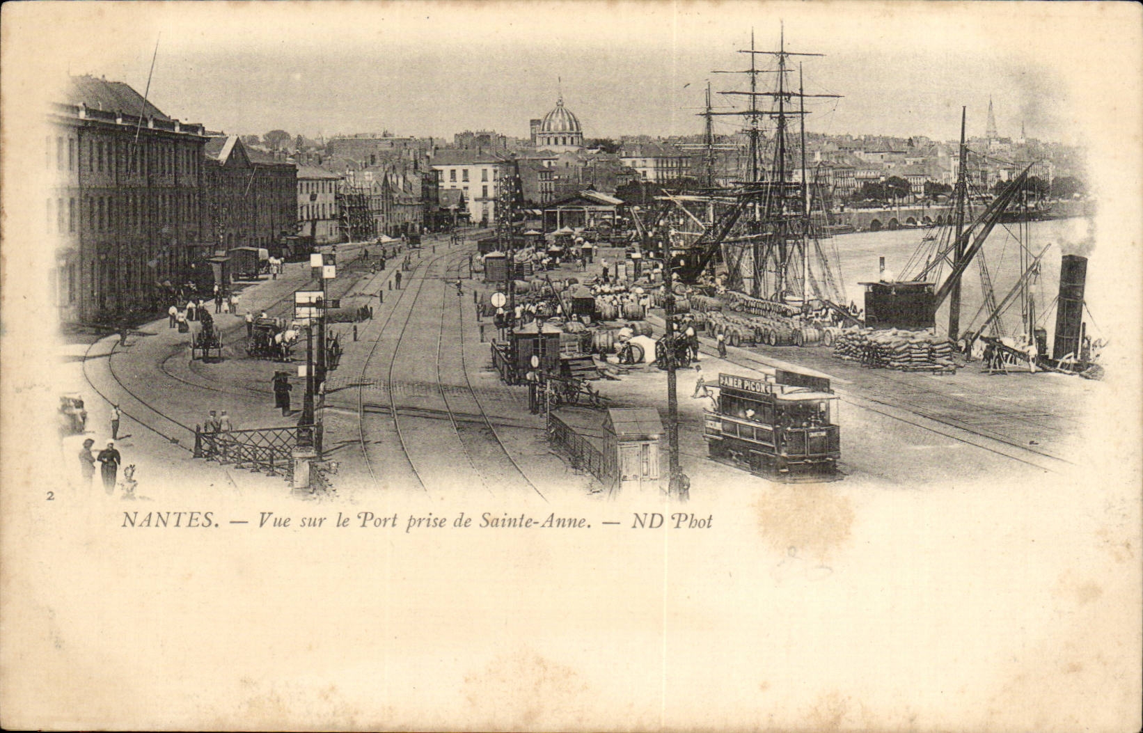 Nantes - Vue sur le Port prise de Sainte anne - CPA 