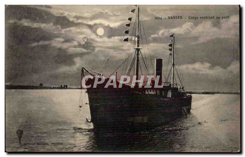 NANTES - Cargo rentrant au port — Artoum Nozais, Nantes, n° 1024