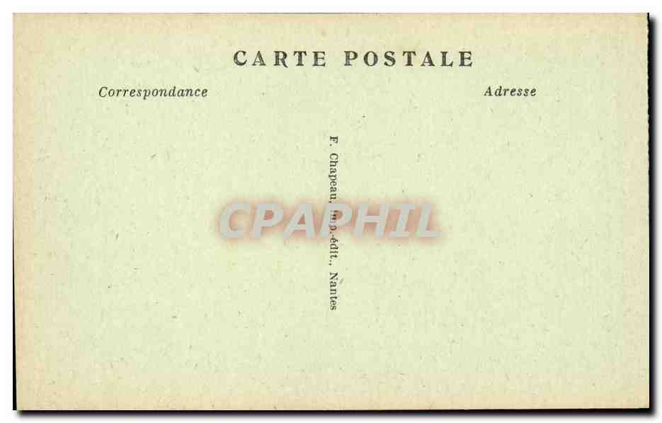 Nantes - Vue sur la Loire et la gare d'Orleans prise du Chateau - CPA  — Verso