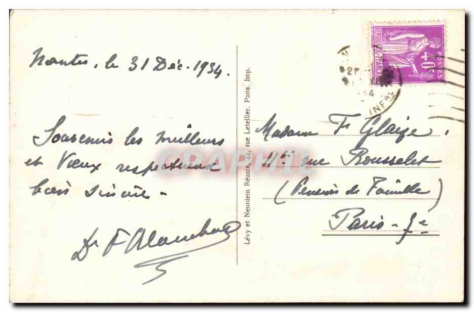 Nantes - L'Entree du Chateau - CPA  — Rückseite