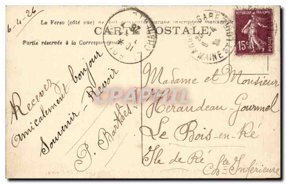 Nantes - Monument aux Morts pour la Patrie - CPA  — Verso