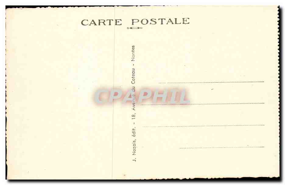 Nantes - Chateau Bougon - Camp d'aviation Civile - Vue Generale - CPA  — Verso