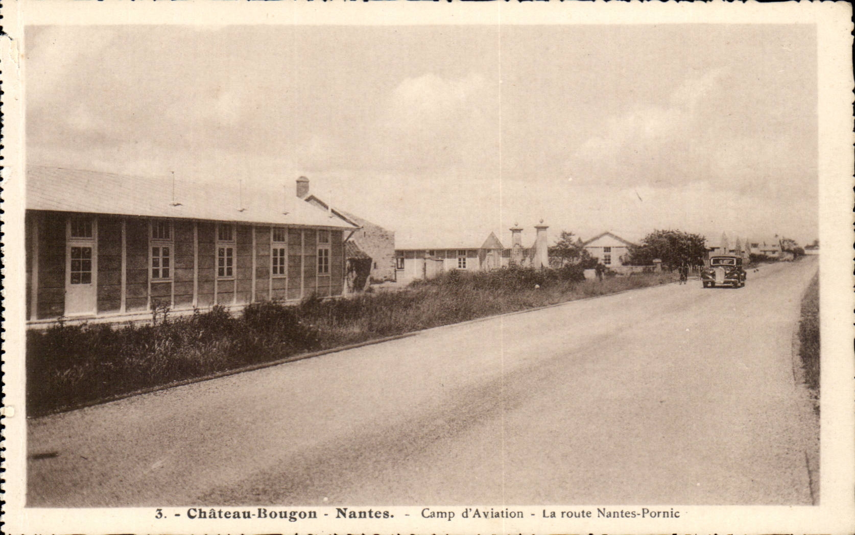 Nantes - Chateau Bougon - Camp d'aviation - La Routes Nantes Pornic - CPA 