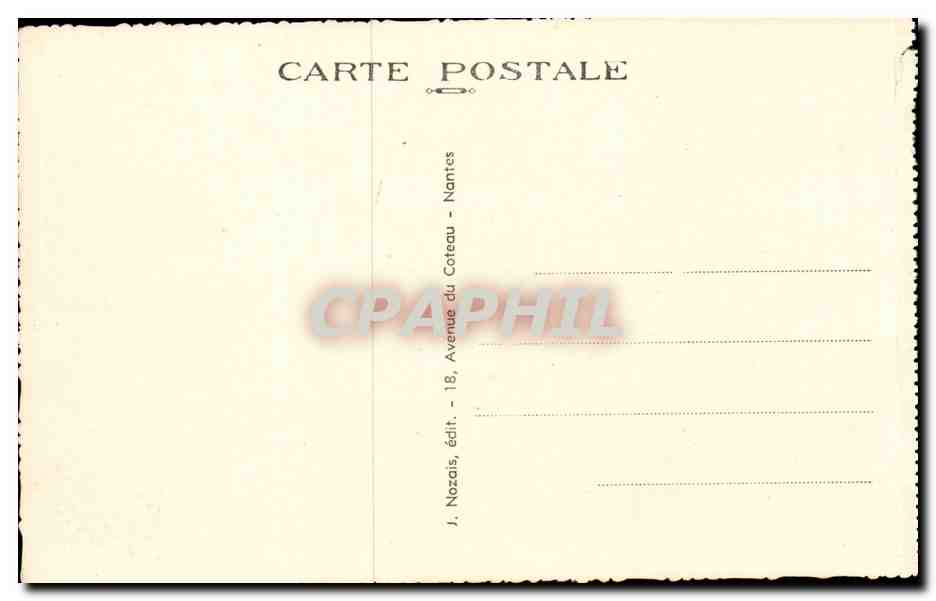 Nantes - Chateau Bougon - Camp d'aviation - La Routes Nantes Pornic - CPA  — Verso