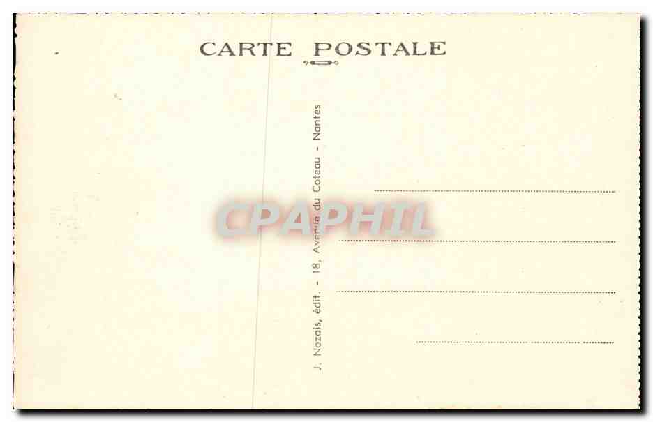 Château-Bougon - Nantes — Arrival of Aviation Enthusiast Tourists — J. Nozais, publisher — Back
