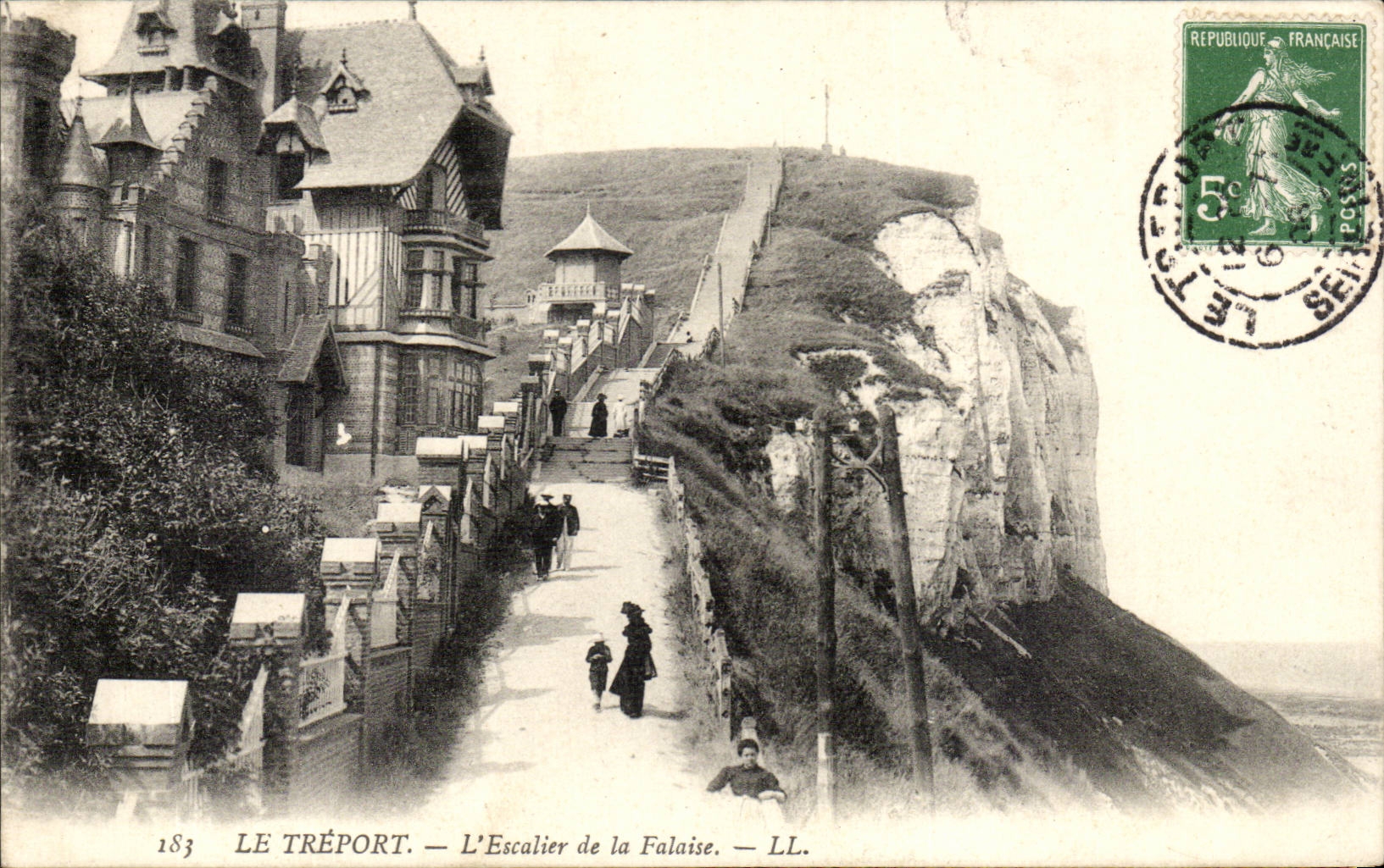 Le Treport - L'Escalier de la Falaise - CPA 
