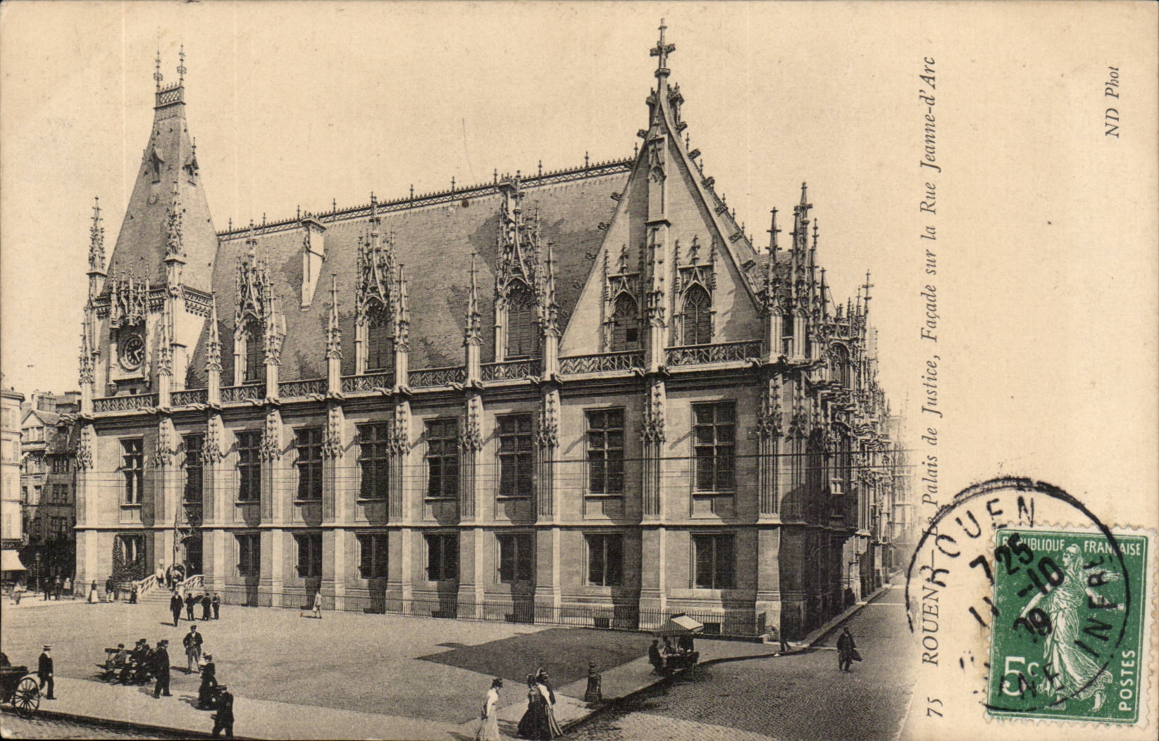 Rouen - Palais de Justice - Facade sur la Rue Jeanne d'Arc - CPA 
