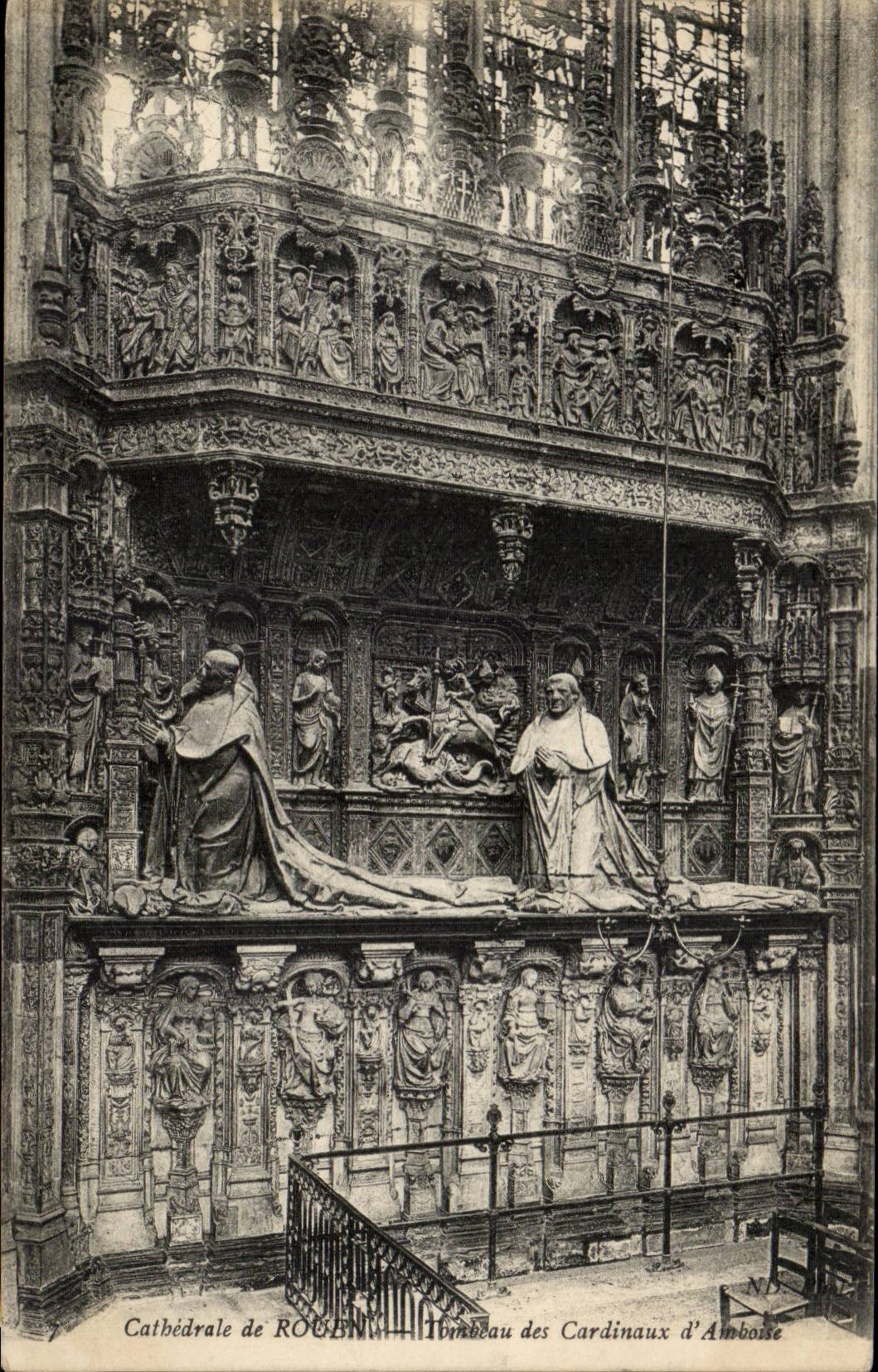 Rouen - Tombeau des Cardinaux d'Amboise - CPA 