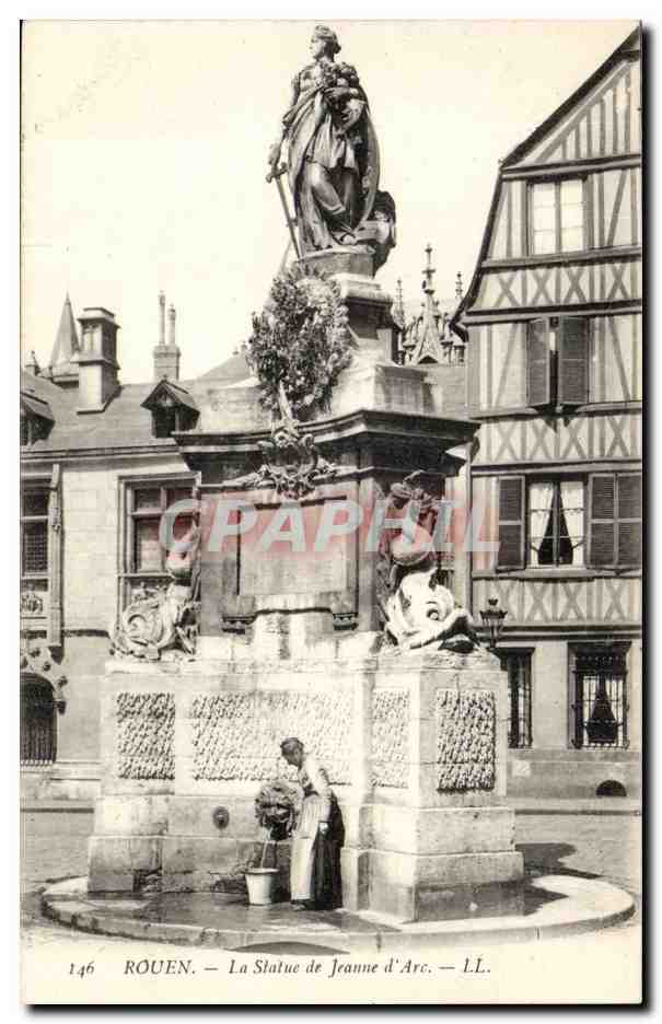 Rouen - La Statue de Jeanne d'Arc - CPA 