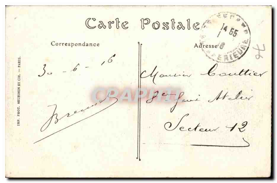 Le Havre - Terre neunier sortant du Port - CPA  — Rückseite