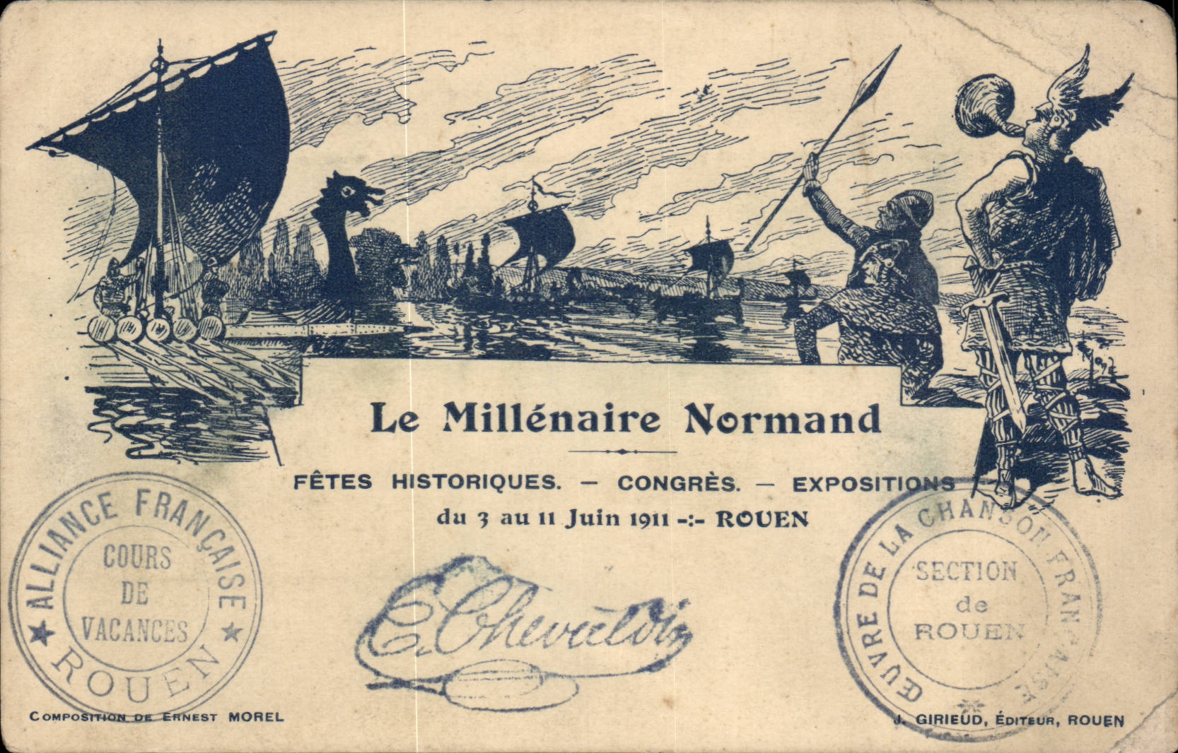 Rouen - Le Millenaire Normand - Fetes Historiques Congres - Expositions du 3 au 11 Juin 1911 - CPA 
