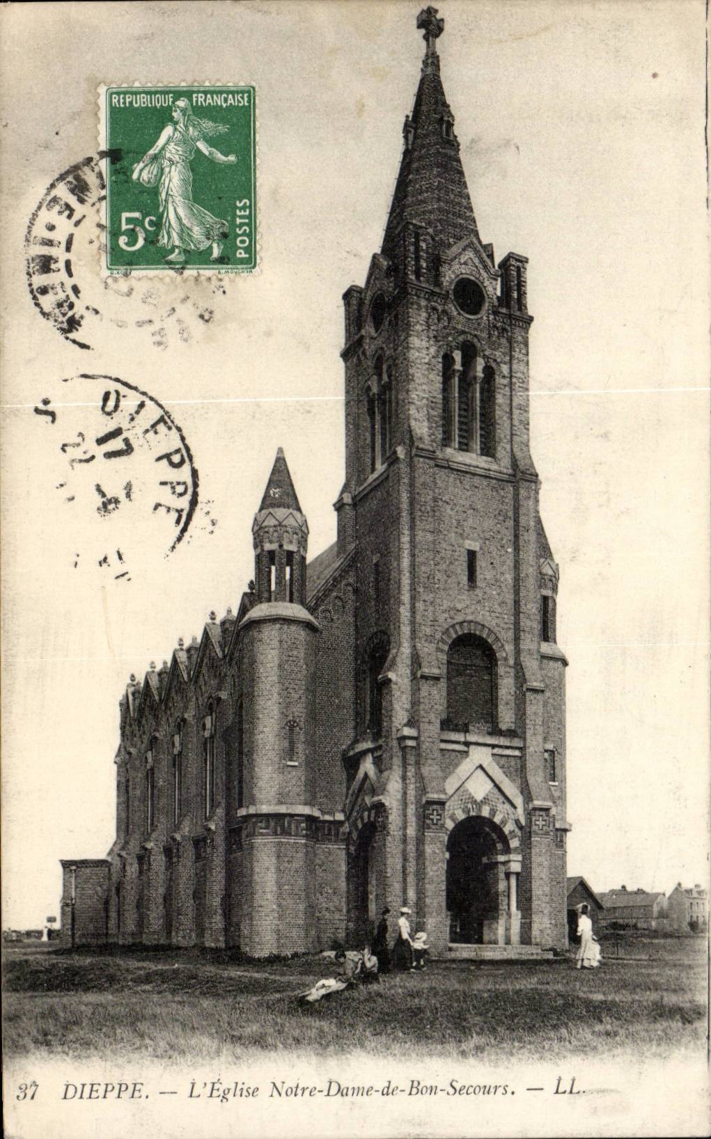 Dieppe - L'Eglise Notre dame de Bon Secours - CPA 