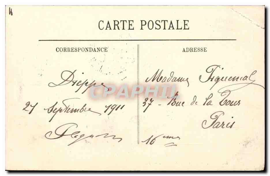 Dieppe - Le Vieux Chateau - CPA  — Rückseite