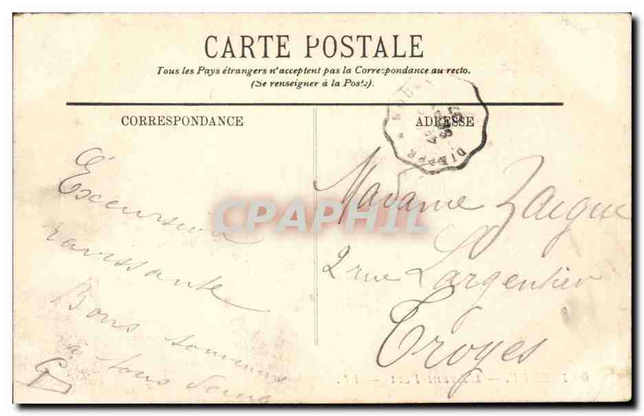 Dieppe - L'Avant Port - CPA  — Verso