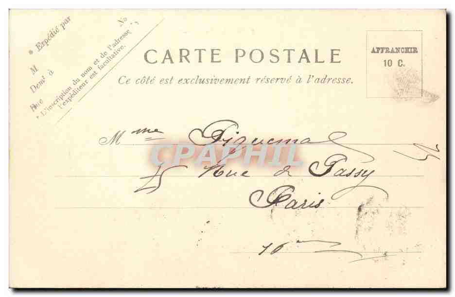 Le Treport - Le Casino - Vue de Cafe - CPA  — Rückseite