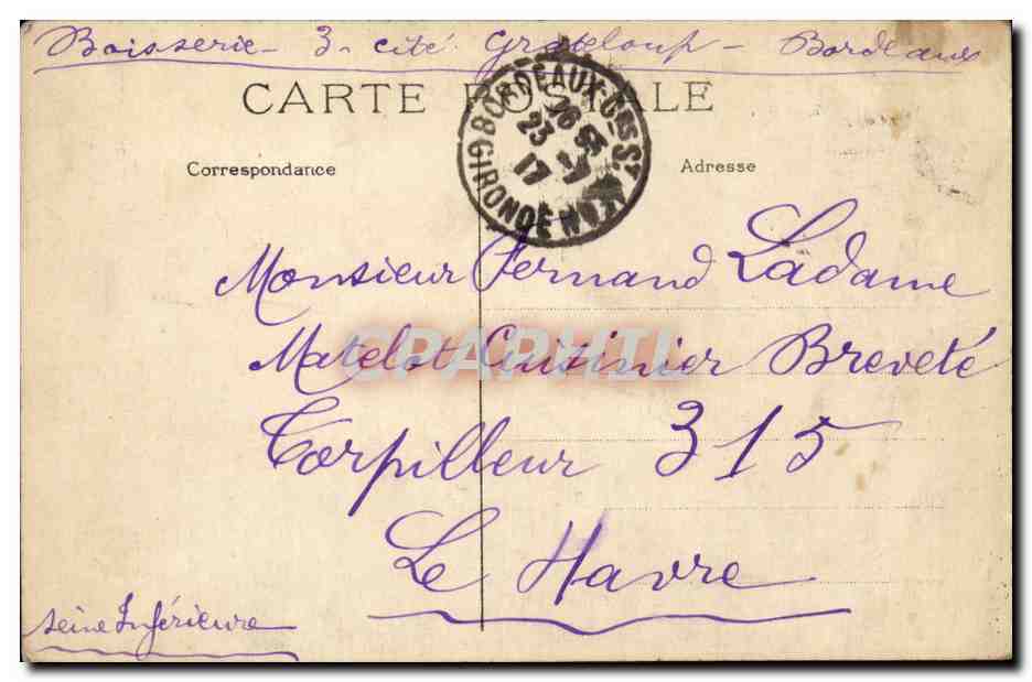 Fecamp - La Benediction - La Fontaine en Fer forge- CPA  — Rückseite