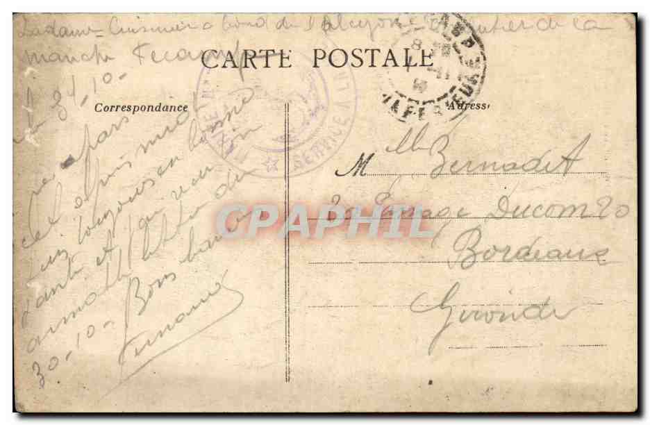 Fecamp - En pleine mer - bateau - voilier - CPA  — Verso