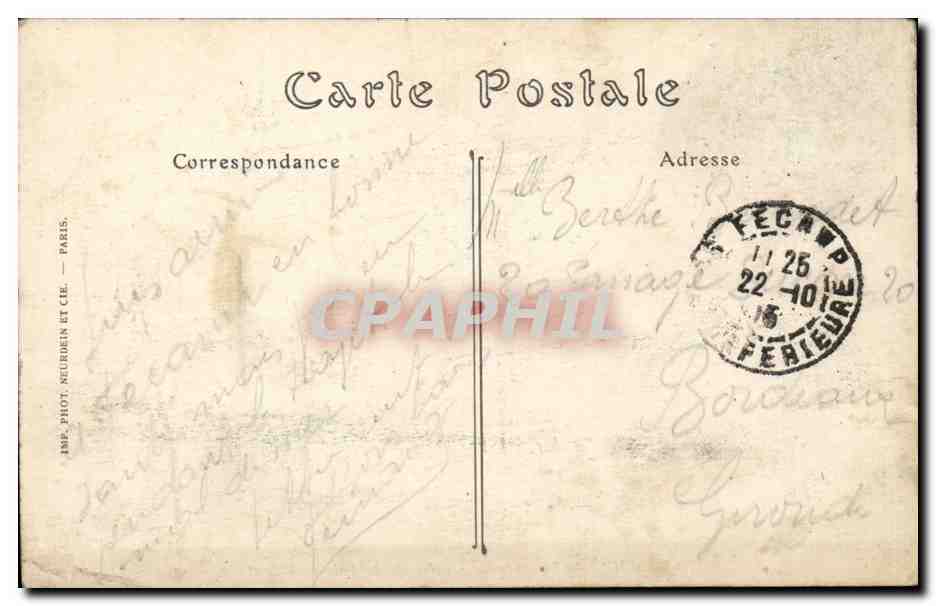 Fecamp - Vue Generale prise de la Falaise d'Aval - CPA  — Rückseite