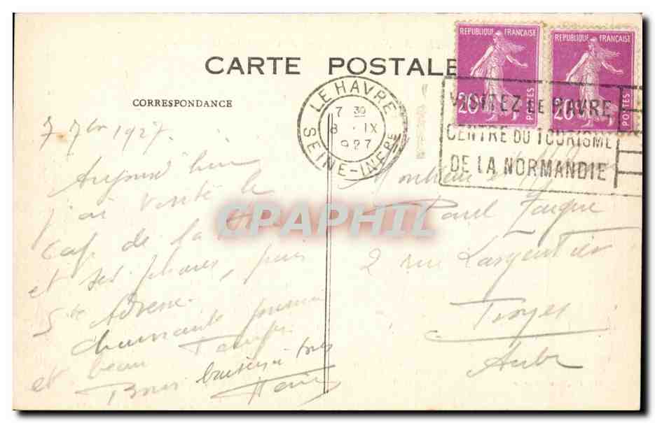 Le Havre - Boulevard Albert 1er et la Plage - CPA  — Rückseite