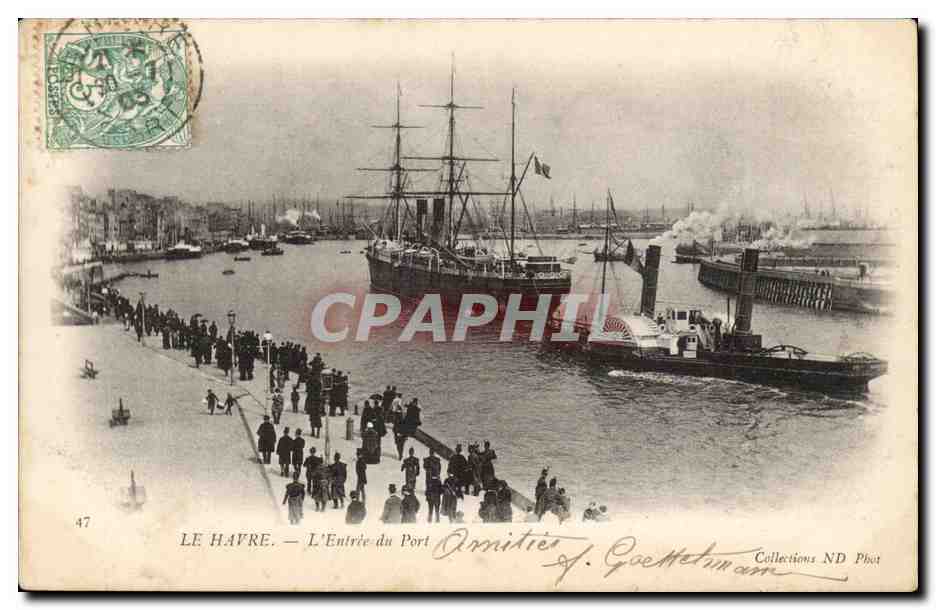 Le Havre - L'Entree du Port - CPA 