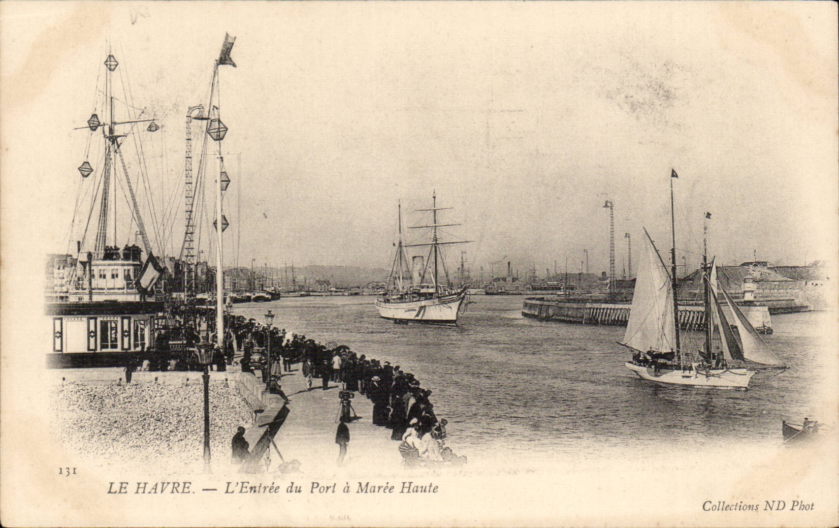 Le Havre - L'Entree du Port a Maree Haute - CPA 
