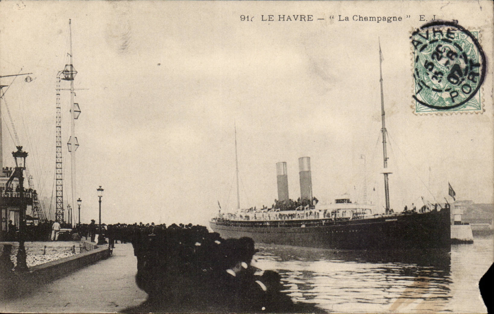 Le Havre - Le Steamer LA CHAmPAgNE - paquebot - CPA 