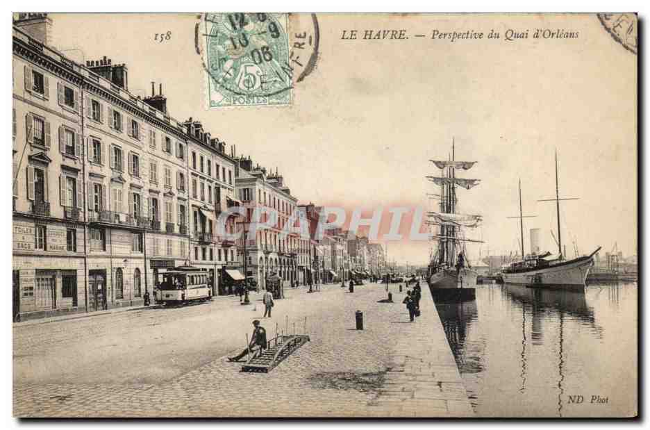 Le Havre - Perspective du Quai d'Orleans - CPA 