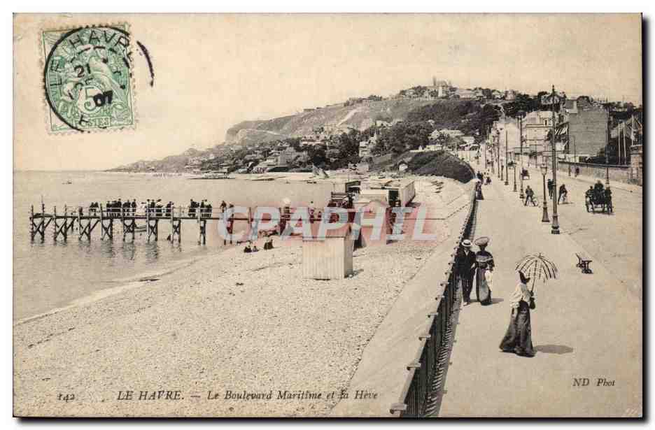 Le Havre - Le Boulevard Maritime et la Heve - CPA 
