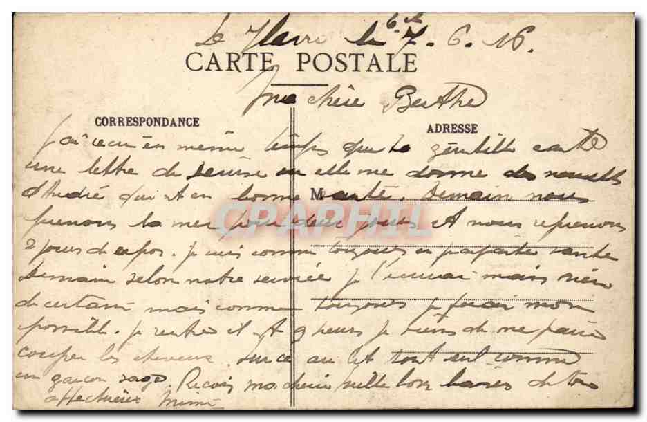 Nice Havrais - Vue Generale vers le Havre - CPA  — Rückseite