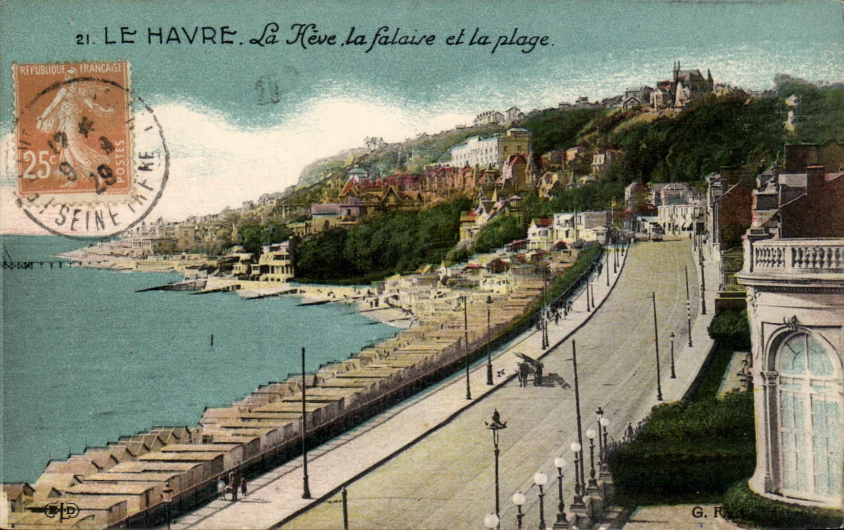 Le Havre - La Heve la falaise et la plage - CPA 
