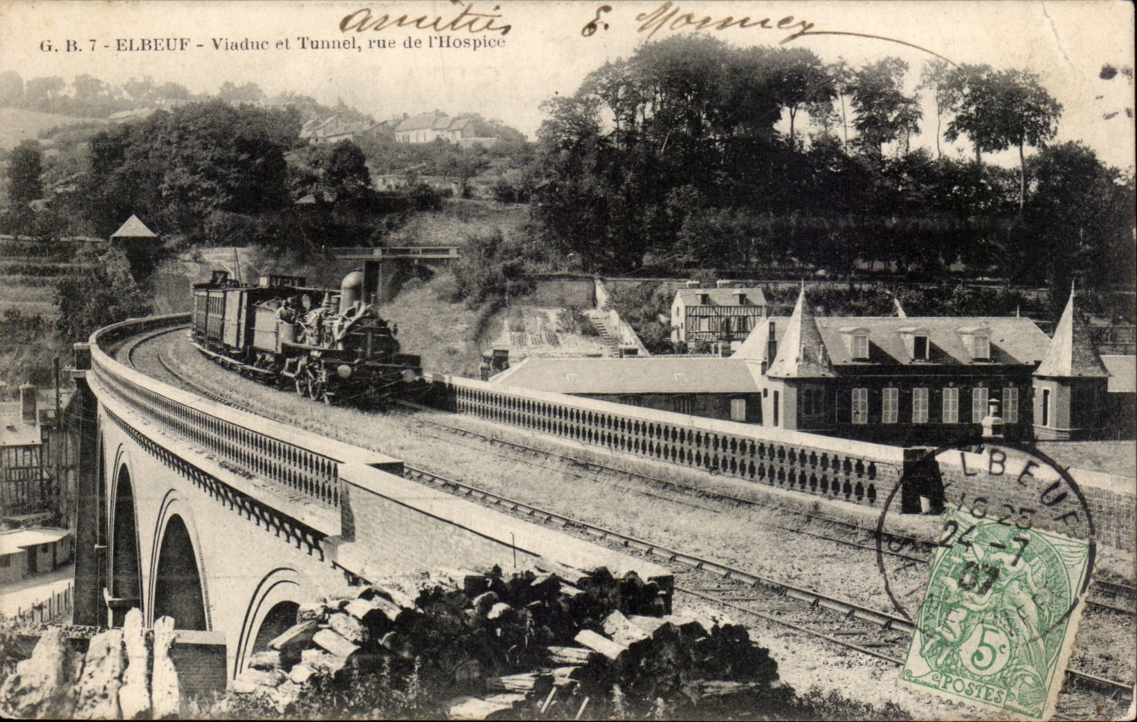 Elbeuf - Viaduc et Tunnel rue de l'Hospice - CPA 