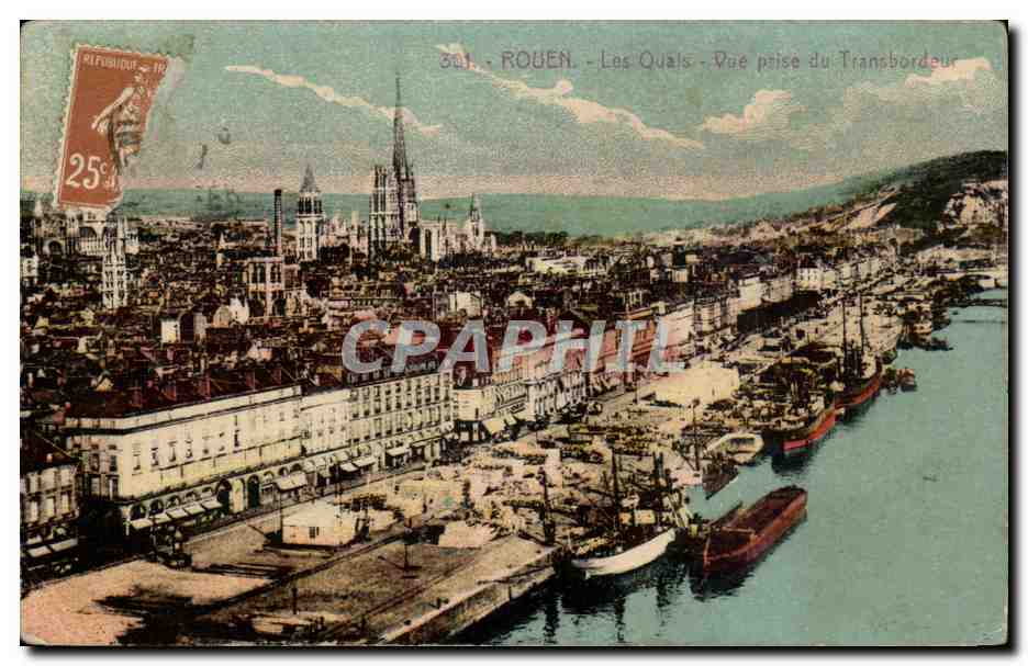 Rouen - Les Quais Vue Prise du Transbordeur - CPA 