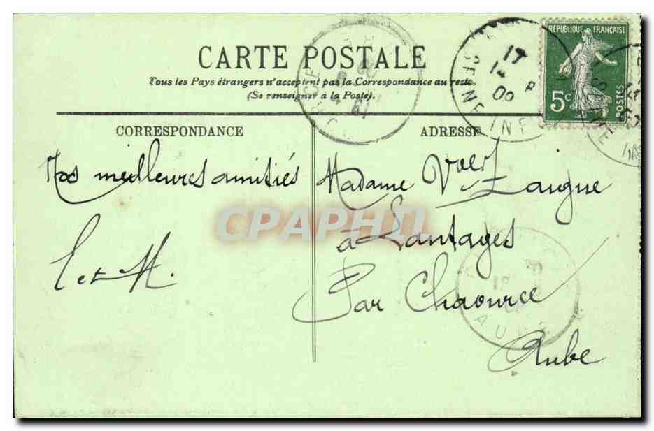 Rouen CPA La cour du palais de justice — Verso