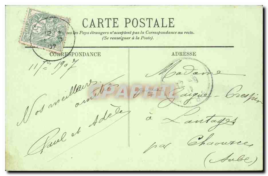 Rouen CPA La fontaine Sainte marie — Verso