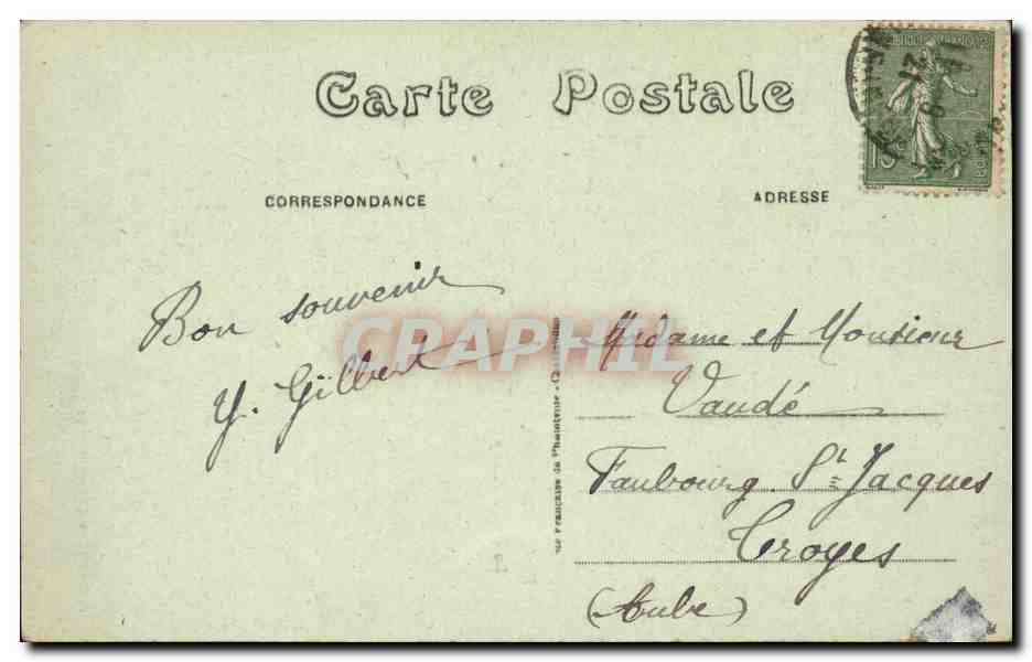 Environs de Dieppe CPA La phare d'Ailly (ligththouse) — Rückseite