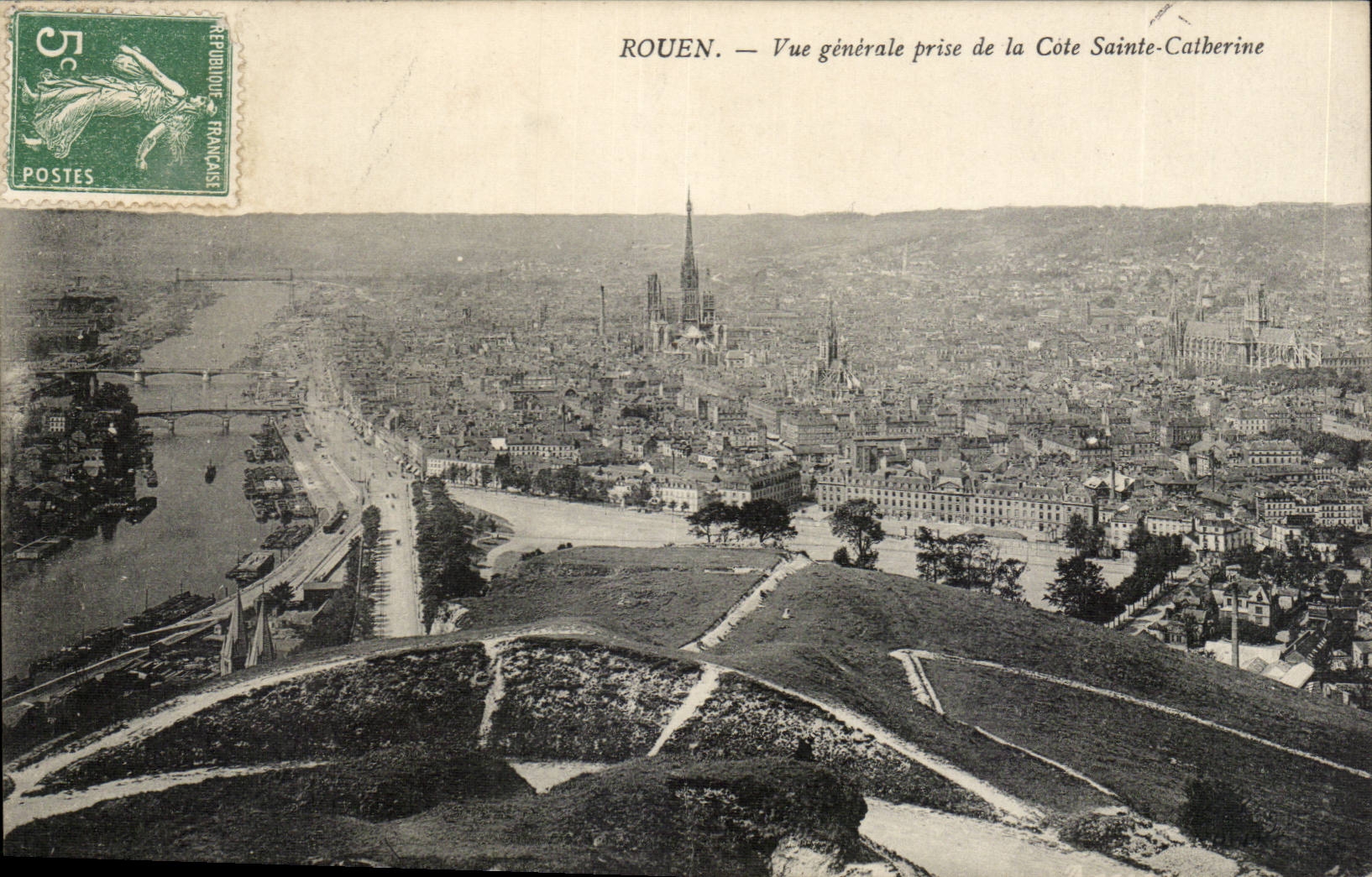 Rouen CPA Vue generale prise de la Cote Sainte Catherine
