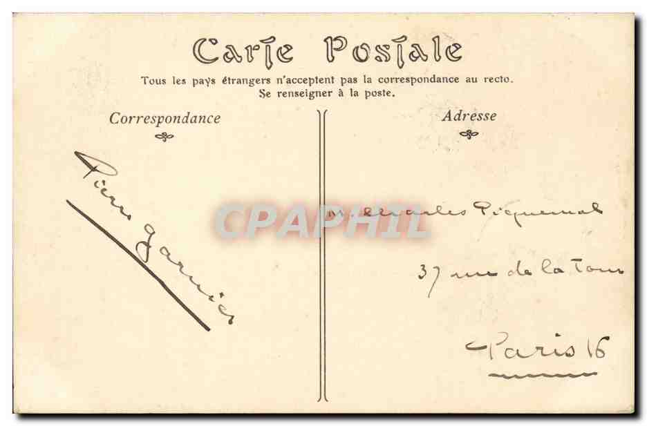 Rouen CPA la cathedrale — Rückseite