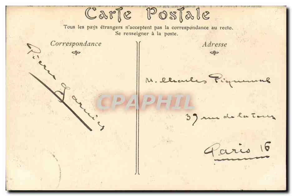 Rouen CPA Portail de l'eglise Saint maclou — Verso