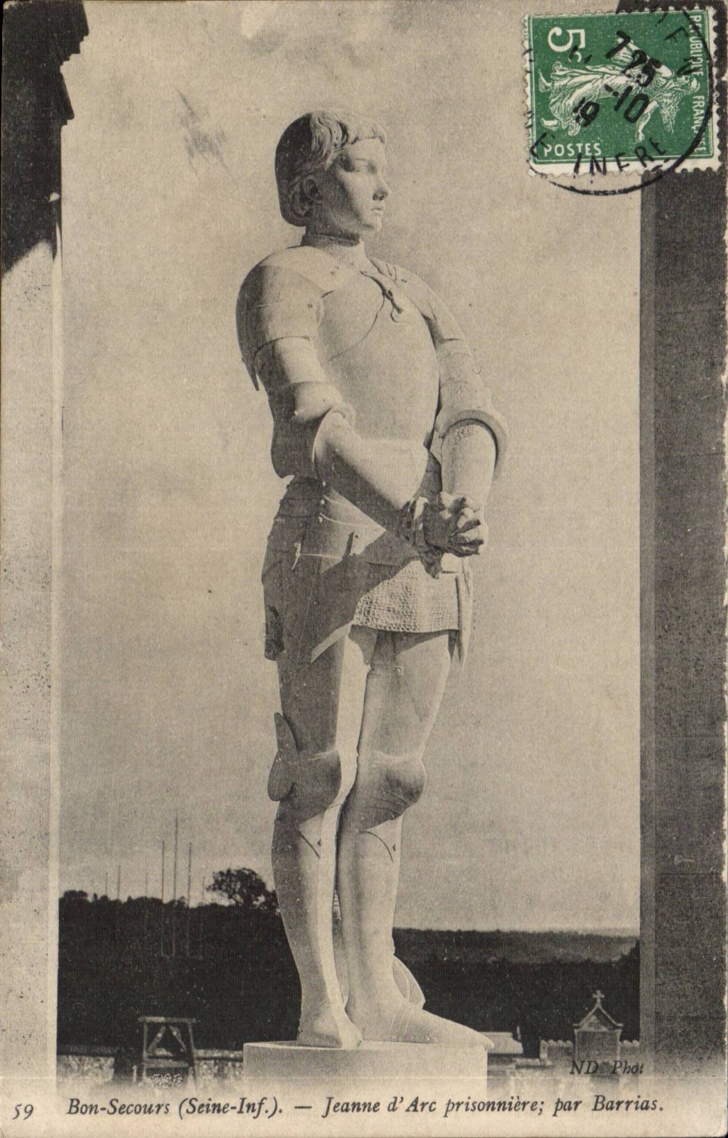 Bonsecours Rouen CPA Jeanne d'arc prisonniere par Barrias