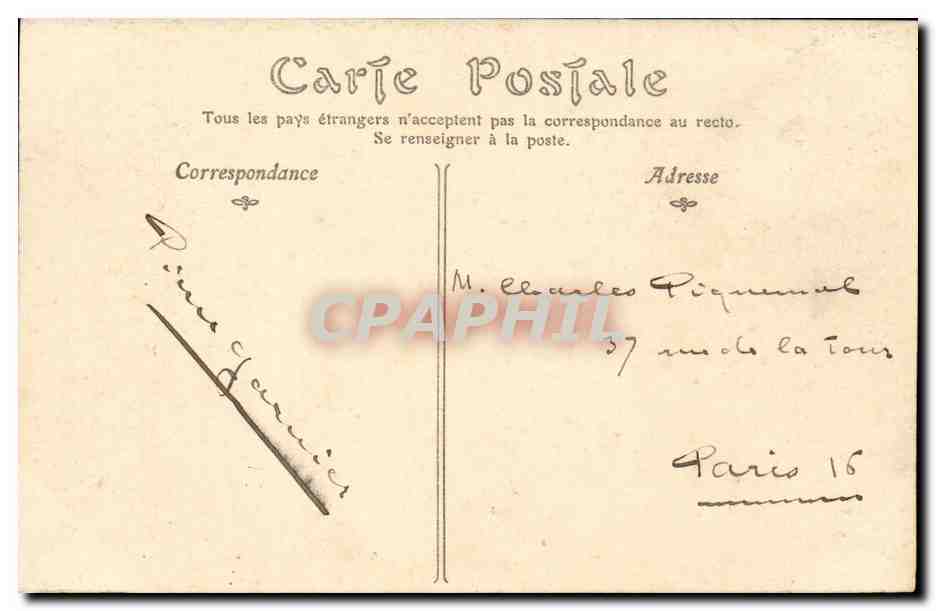 Bonsecours Rouen CPA Jeanne d'arc prisonniere par Barrias — Rückseite