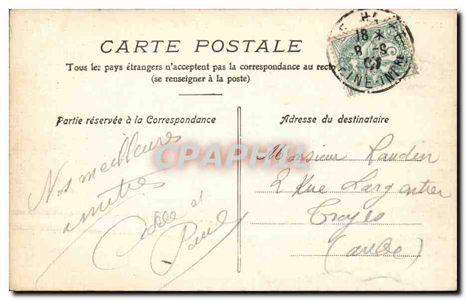 Le Havre CPA Eglise Notre DAme — Rückseite