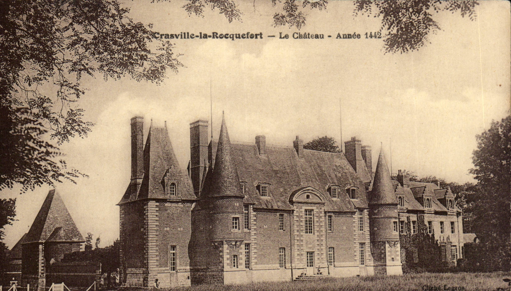 Crasville la Roquefort CPA Le chateau annee 1442