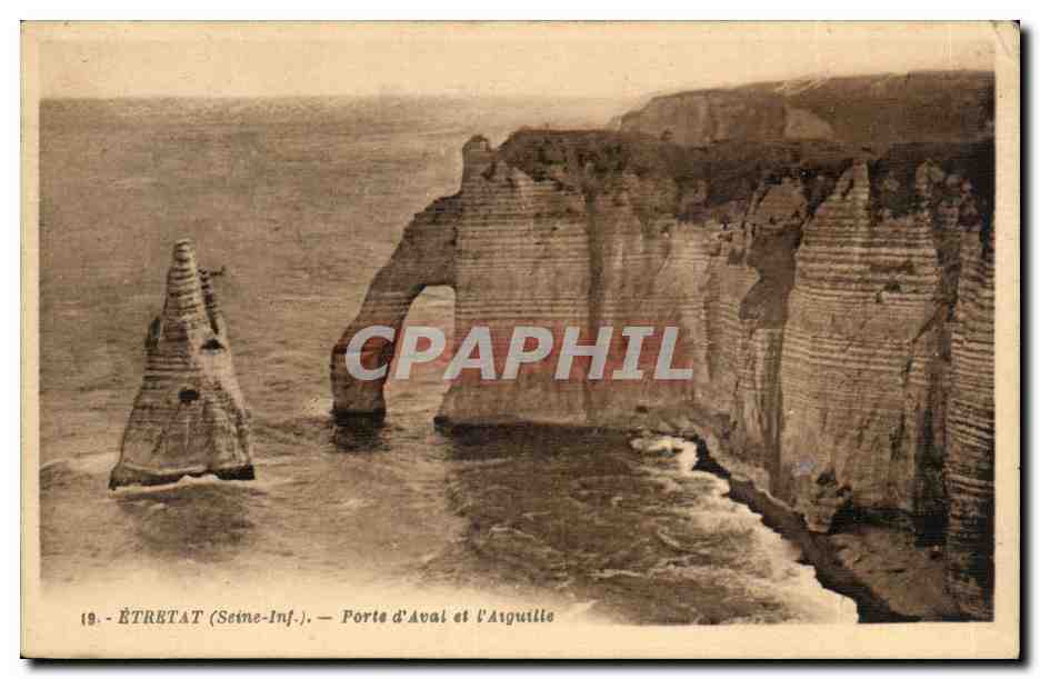 Etretat CPA Porte d'aval et l'aiguille