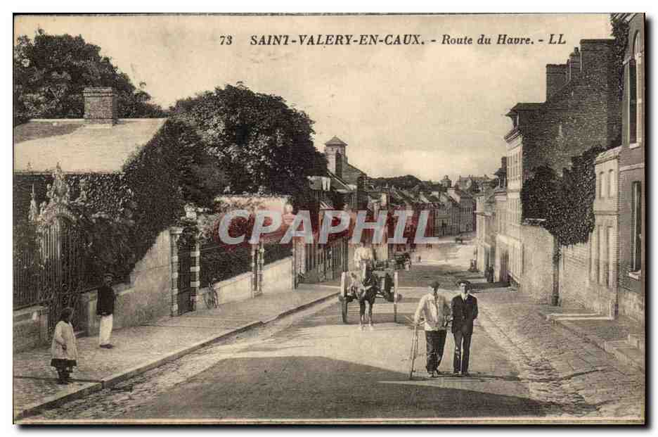 Saint Valery en Caux CPA Route du Havre