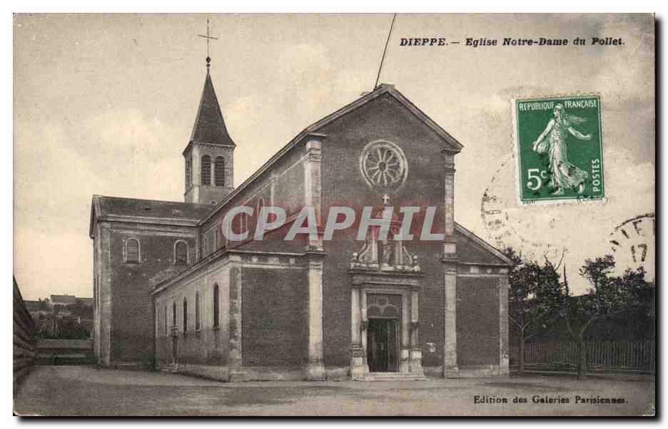 Dieppe CPA Eglise Notre DAme du Pollet