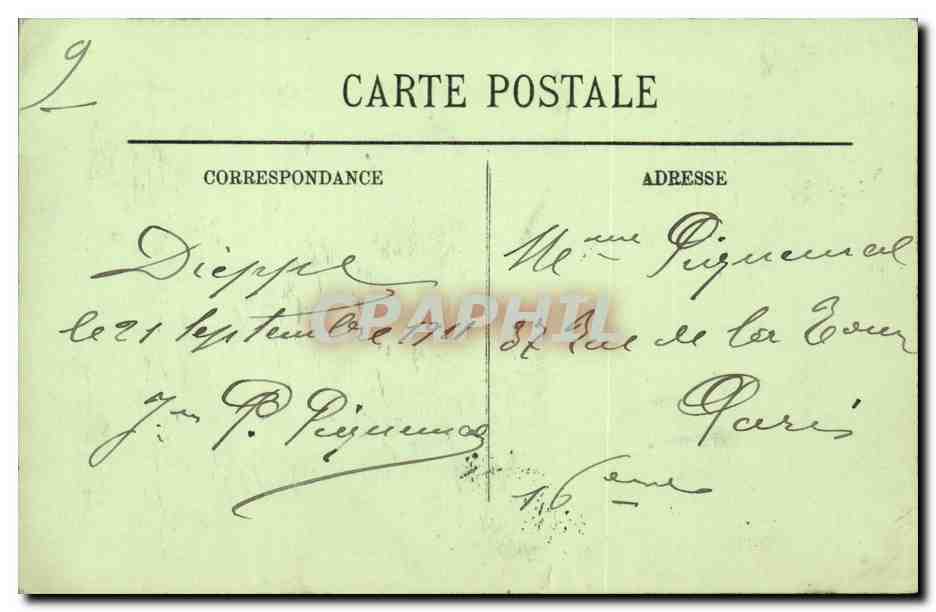 Dieppe CPA Les tourelles et le chateau — Rückseite