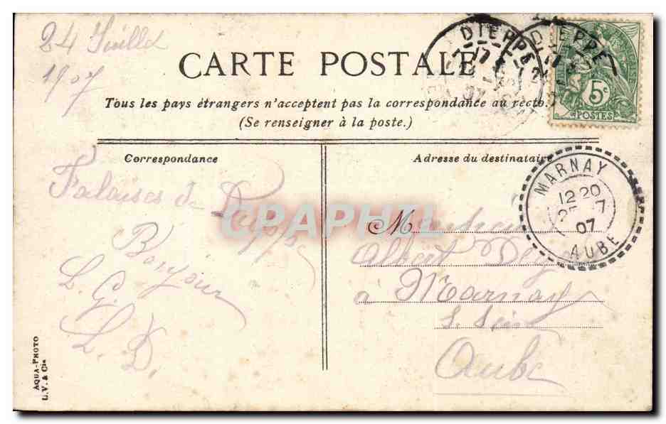 Dieppe CPA Le palais de justice — Verso