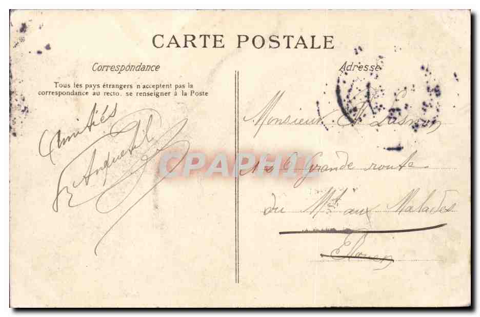 Environs de Rouen CPA Sotteville les Rouen L'ecole normale — Rückseite