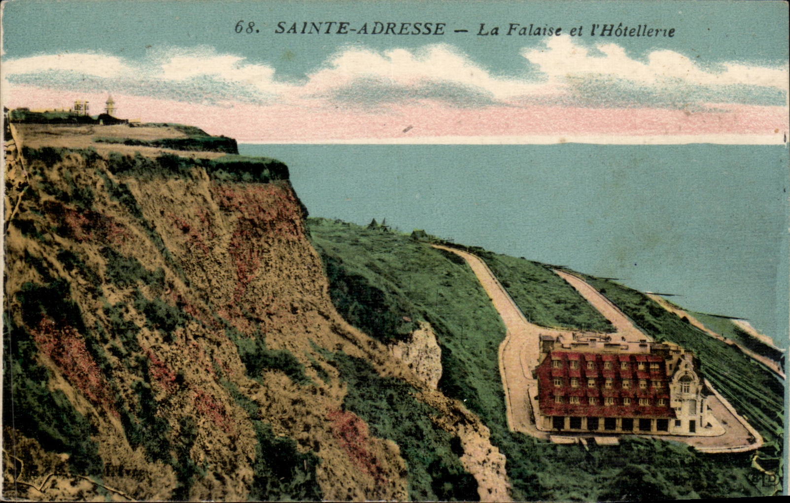 Le Havre Sainte Adresse CPA la falaise et l'hotellerie