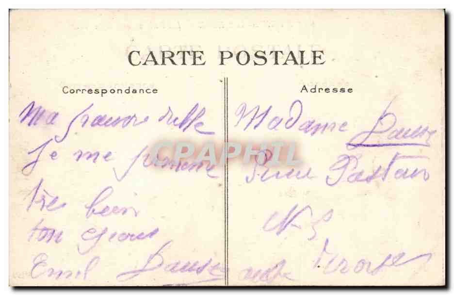 Le Havre Sainte Adresse CPA la falaise et l'hotellerie — Rückseite
